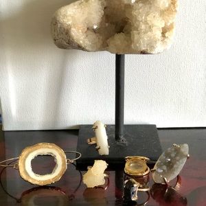 Geode style jewelry